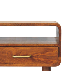 Solid Wood Valenza Curved Console Table