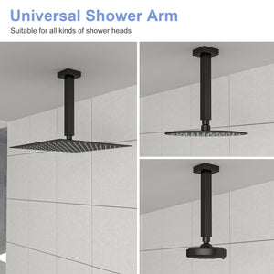 Premium 8" Ceiling Mounted Shower Arm With Flange