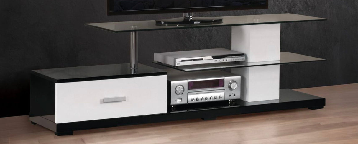 Ivana - TV Stand - White / Black - Best Buy Furniture
