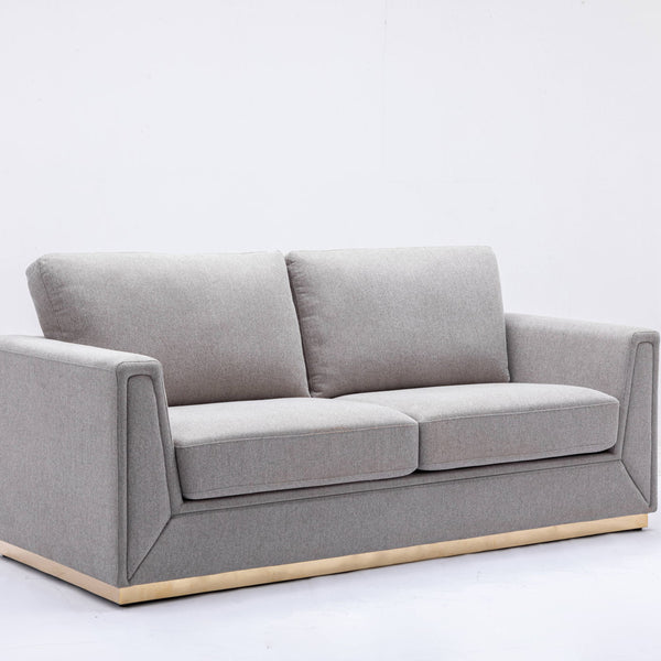 Valin - Linen Sofa For Living Room - Gray