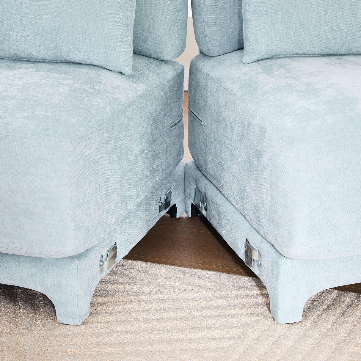 Elegant Sofa With Ergonomic Design And Lumbar Pillows