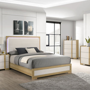 Lincoln - LED Panel Bed With Touch Light Headboard