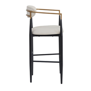 Upholstered Barstools With Back For Kitchen (Set of 2)