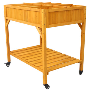 Elevated 8 Pocket Herb Garden Bed