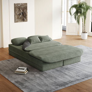 2 In 1 Foldable Sofa Bed With Multi Functional Blanket