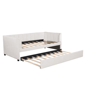 Upholstered Daybed With Ergonomic Design Backrest