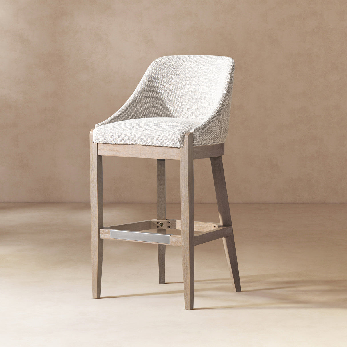 Newport 30.5" Coastal Curved Back Upholstered Barstool