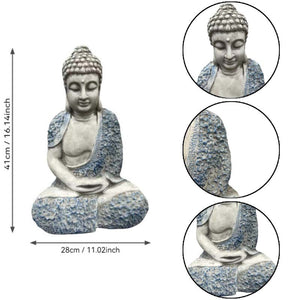 16'' Weatherproof Resin Buddha Garden Statue