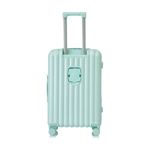 20" / 24" / 28" 3 Pieces / Set Spinner Wheel Luggage, Carry On Suitcase, With Cup Holder & USB Port & Phone Holder