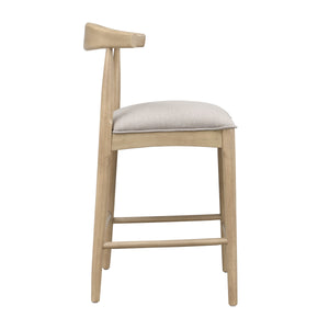 Counter Stool in Pebble Fabric (Set of 2)
