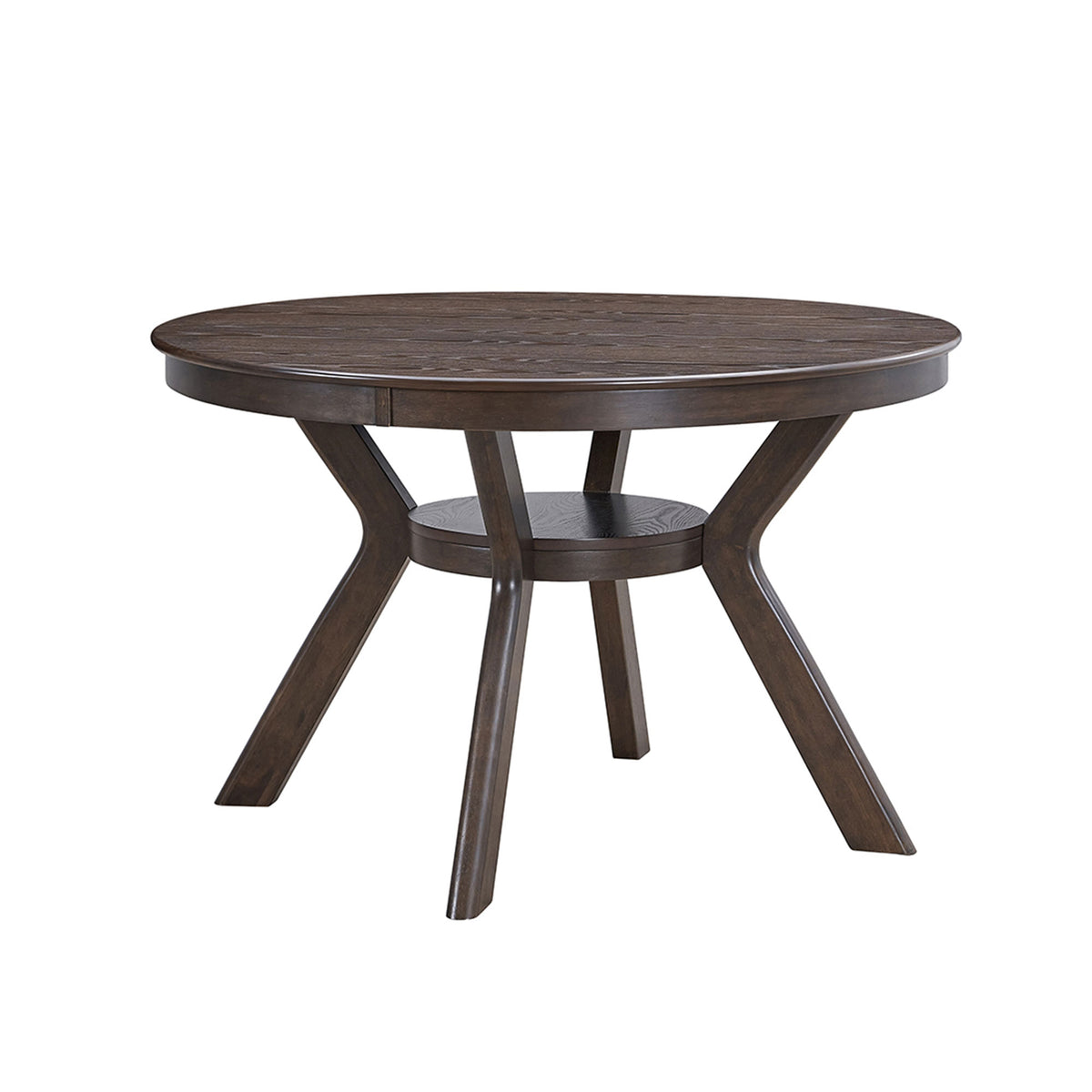 Modern Round Rubber Wood Dining Table for 4-6