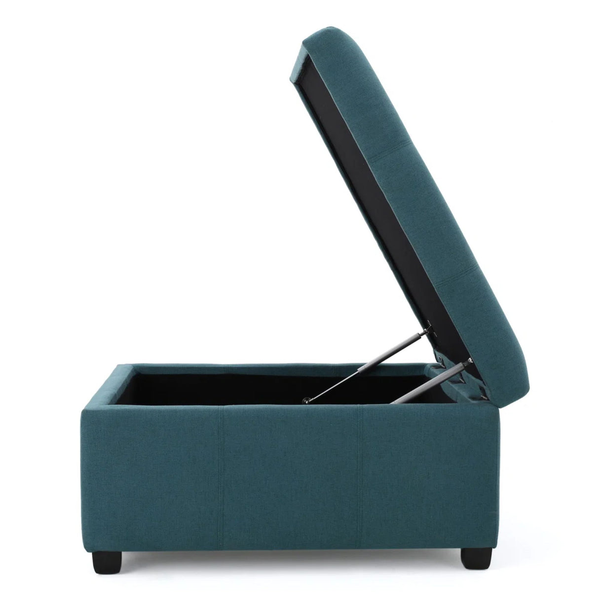 Tufted Square Storage Ottoman, Dark