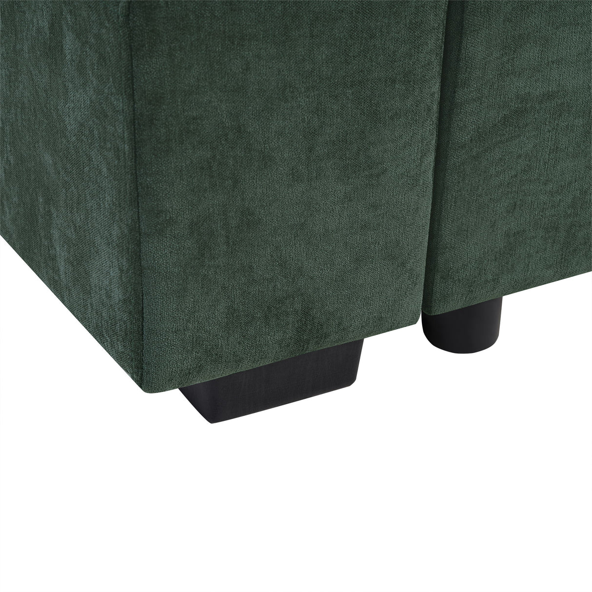 Modern L Shaped Sectional Sofa With Upholstery And Wooden Storage
