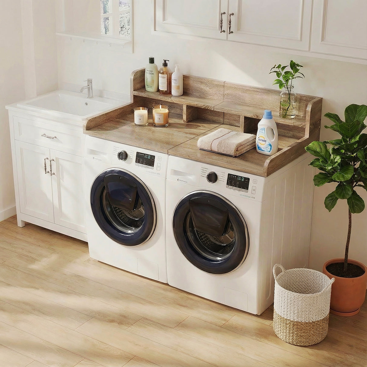 Washer Dryer Countertop with Non-Slip Pads, 54" x 27.5"