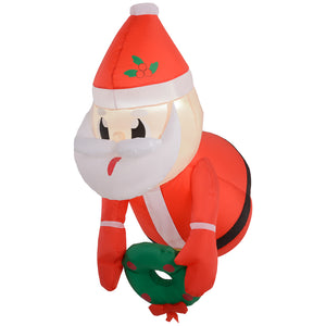 Outsunny 3.4' Christmas Inflatable Hanging Santa Claus
