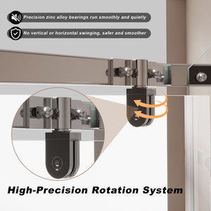 Frameless Neo Angle Shower Door WithTempered Glass