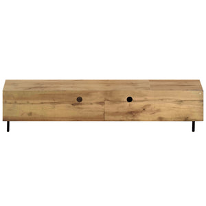 78" TV Stand For TVs Up To 85" With Closed Storage, Living Room Entertainment Center - Natural Wood
