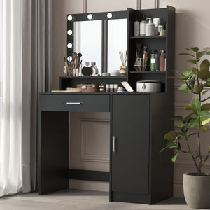 Vanity Desk with Mirror & Light