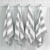 Cotton Velour Cabana Stripe Beach Towel - Novia Collection