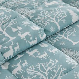 Reversible Christmas Comforter and Sham Set - Holiday Lodge Odette Collection