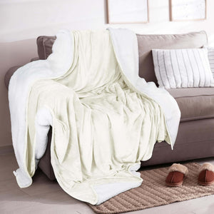 Velvet Plush Sherpa Bed Blanket by Great Bay Home