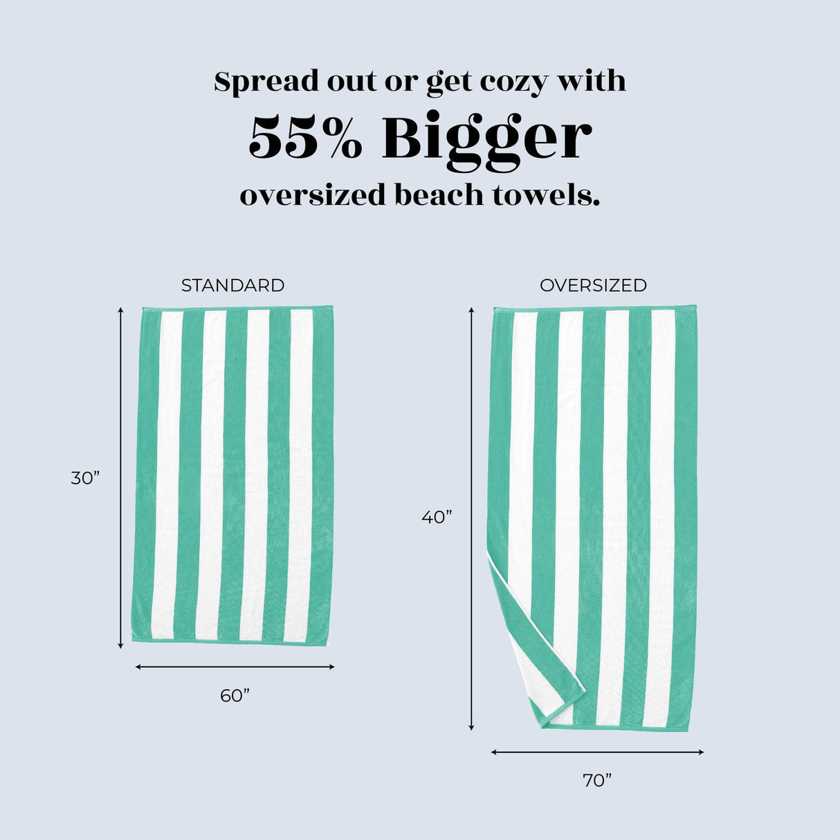 Cotton Velour Cabana Stripe Beach Towel - Novia Collection