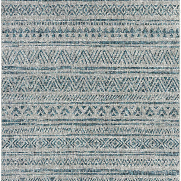 Novato Aqua All Over Pattern Performance Rug