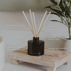 Warm and Cozy Amber Tinted Glass Jar Reed Diffuser