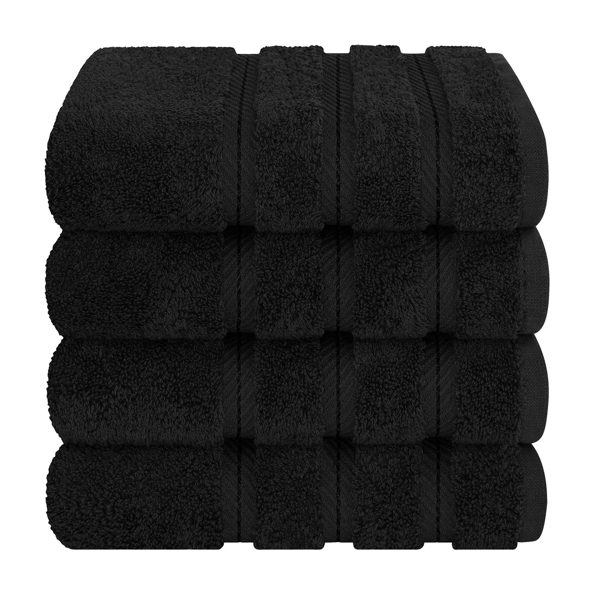 American Soft Linen 100%  Cotton Turkish Towels, 4 Pack Hand Towel Set, Super Soft, Absorbent, Quick Dry Premium Towels