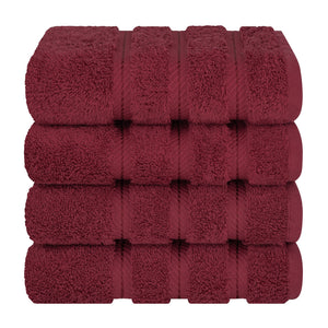 American Soft Linen 100%  Cotton Turkish Towels, 4 Pack Hand Towel Set, Super Soft, Absorbent, Quick Dry Premium Towels