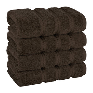 American Soft Linen 100%  Cotton Turkish Towels, 4 Pack Hand Towel Set, Super Soft, Absorbent, Quick Dry Premium Towels