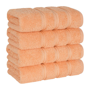 American Soft Linen 100%  Cotton Turkish Towels, 4 Pack Hand Towel Set, Super Soft, Absorbent, Quick Dry Premium Towels