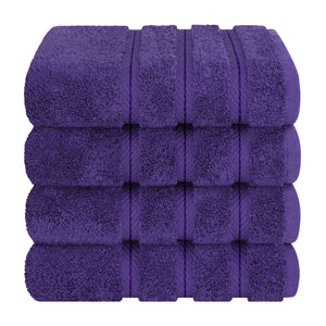 American Soft Linen 100%  Cotton Turkish Towels, 4 Pack Hand Towel Set, Super Soft, Absorbent, Quick Dry Premium Towels