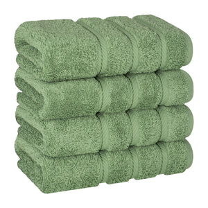 American Soft Linen 100%  Cotton Turkish Towels, 4 Pack Hand Towel Set, Super Soft, Absorbent, Quick Dry Premium Towels