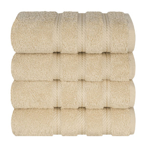 American Soft Linen 100%  Cotton Turkish Towels, 4 Pack Hand Towel Set, Super Soft, Absorbent, Quick Dry Premium Towels
