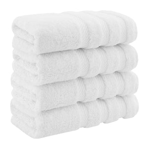American Soft Linen 100%  Cotton Turkish Towels, 4 Pack Hand Towel Set, Super Soft, Absorbent, Quick Dry Premium Towels