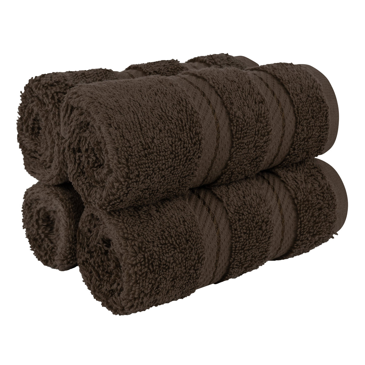 4 Piece 100% Cotton Softness, Elegance, Comfort Washcloth Turkish Towel Set