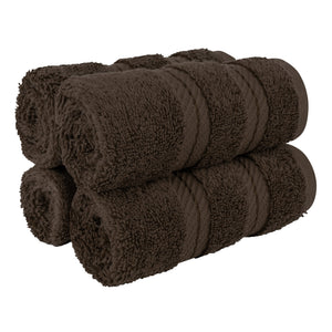 4 Piece 100% Cotton Softness, Elegance, Comfort Washcloth Turkish Towel Set