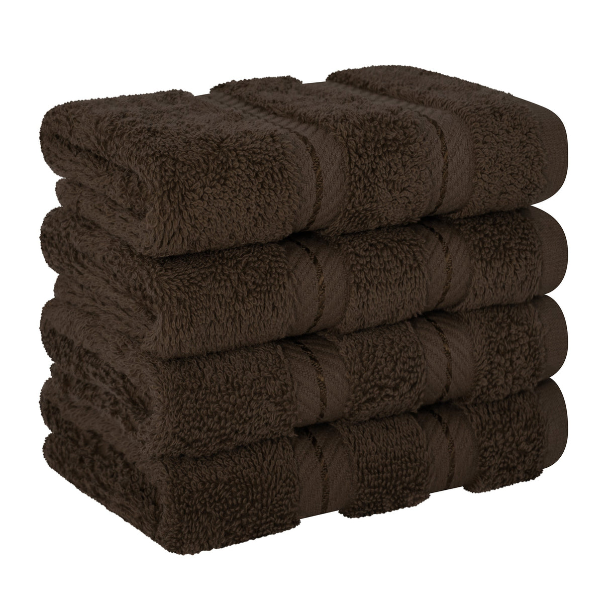 4 Piece 100% Cotton Softness, Elegance, Comfort Washcloth Turkish Towel Set