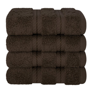 4 Piece 100% Cotton Softness, Elegance, Comfort Washcloth Turkish Towel Set