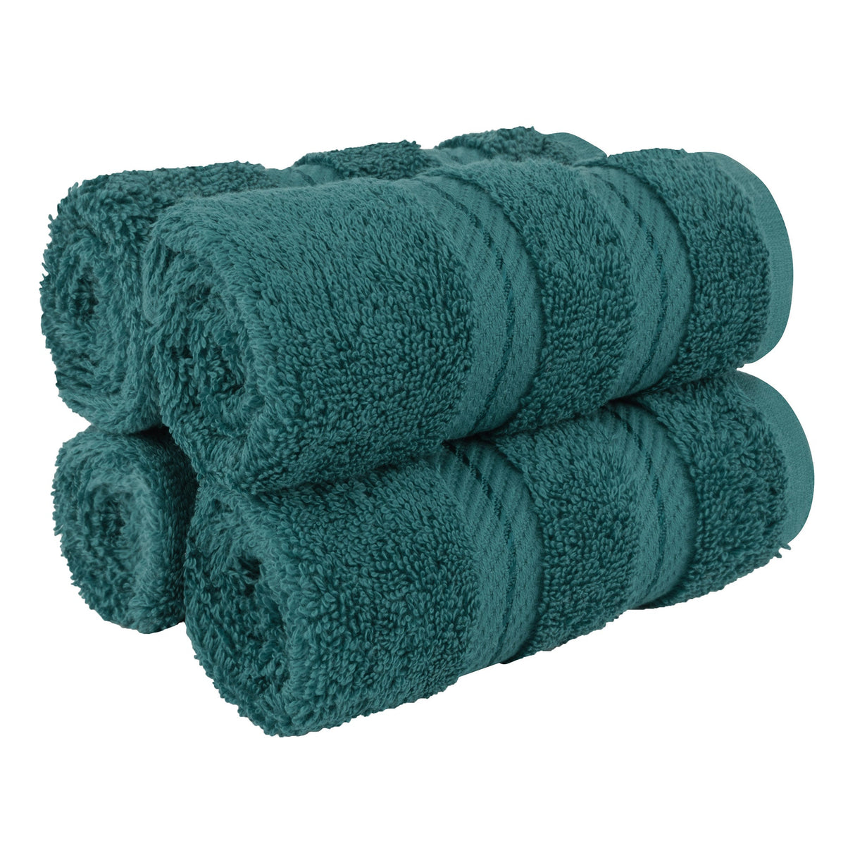 4 Piece 100% Cotton Softness, Elegance, Comfort Washcloth Turkish Towel Set