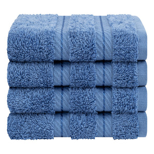 4 Piece 100% Cotton Softness, Elegance, Comfort Washcloth Turkish Towel Set