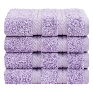 4 Piece 100% Cotton Softness, Elegance, Comfort Washcloth Turkish Towel Set