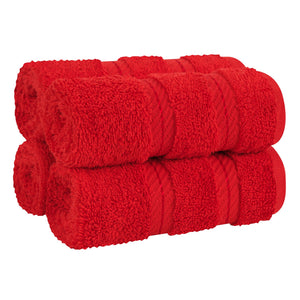 4 Piece 100% Cotton Softness, Elegance, Comfort Washcloth Turkish Towel Set