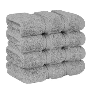 4 Piece 100% Cotton Softness, Elegance, Comfort Washcloth Turkish Towel Set