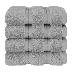 4 Piece 100% Cotton Softness, Elegance, Comfort Washcloth Turkish Towel Set
