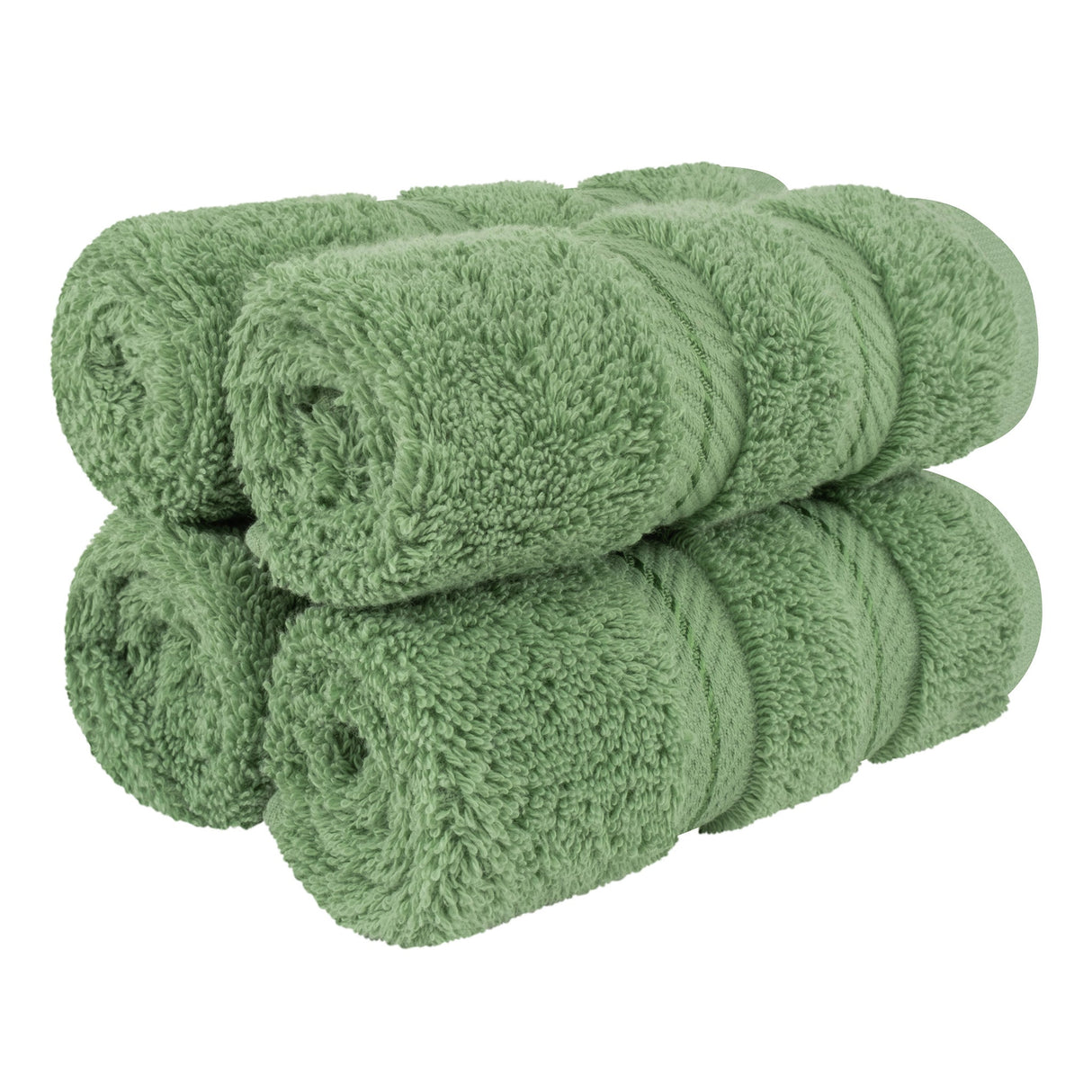 4 Piece 100% Cotton Softness, Elegance, Comfort Washcloth Turkish Towel Set