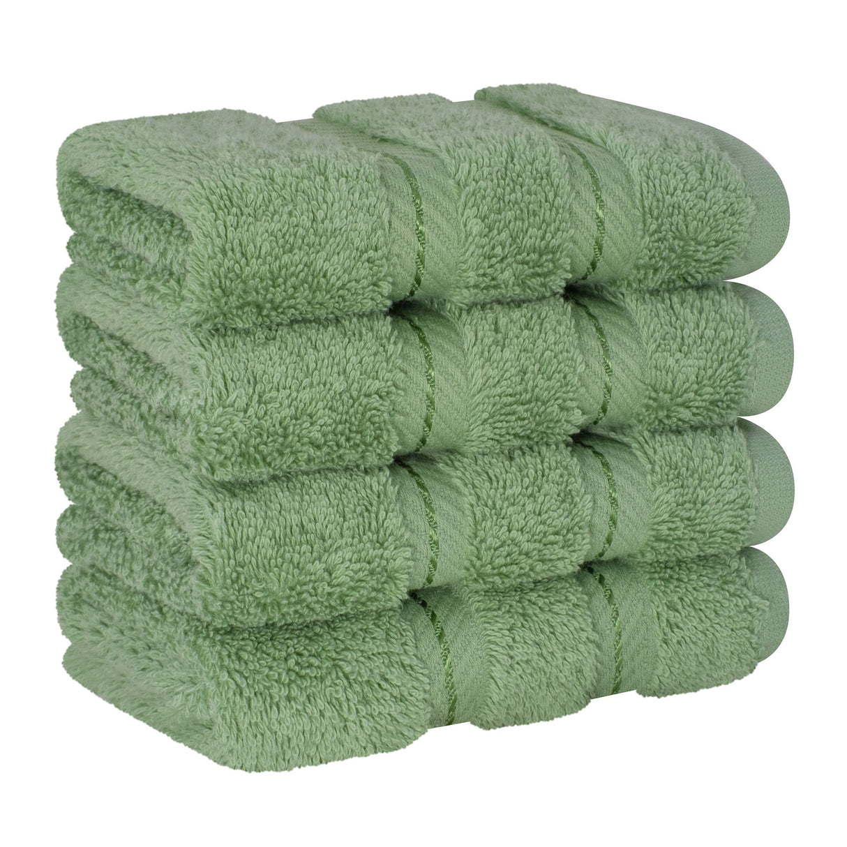 4 Piece 100% Cotton Softness, Elegance, Comfort Washcloth Turkish Towel Set