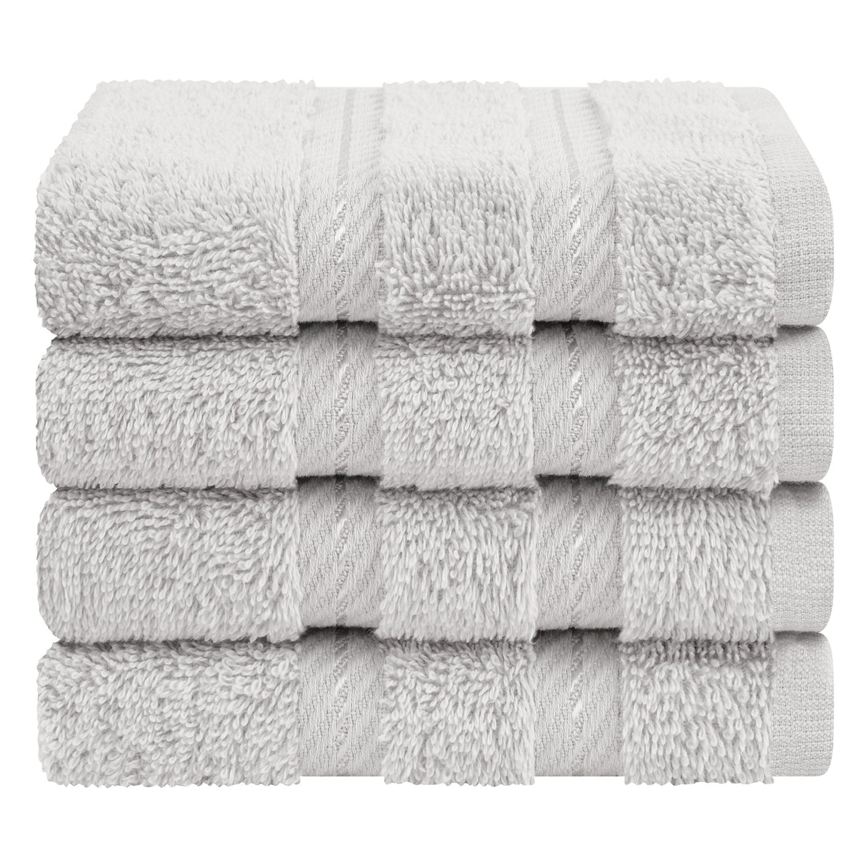 4 Piece 100% Cotton Softness, Elegance, Comfort Washcloth Turkish Towel Set