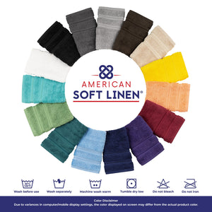 4 Piece 100% Cotton Softness, Elegance, Comfort Washcloth Turkish Towel Set